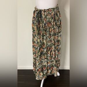 Vintage floral  boho Maxi Skirt